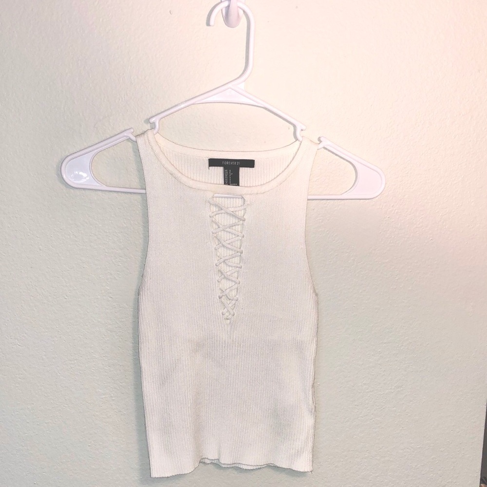White crop top